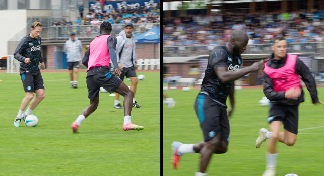 De Bruyne-Lukaku show negli 1vs1 in allenamento: skills & gol della super coppia! | VIDEO