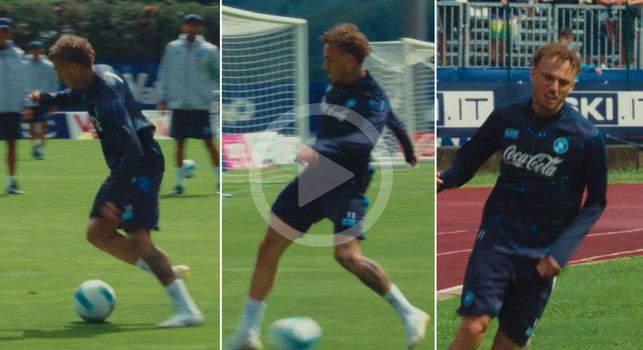 Noa Lang show in allenamento a Dimaro: doppia giocata pazzesca! Sfiorato l'eurogol | VIDEO