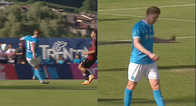 Napoli-Arezzo, De Bruyne sfiora il primo gol stagionale! | VIDEO