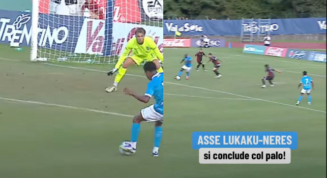 Palo di Neres su assist di Lukaku! Gol sfiorato in Napoli-Arezzo 0-2 | VIDEO
