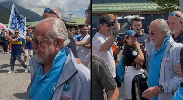 De Laurentiis show a Dimaro: foto e autografi per tutti i tifosi | VIDEO CN24