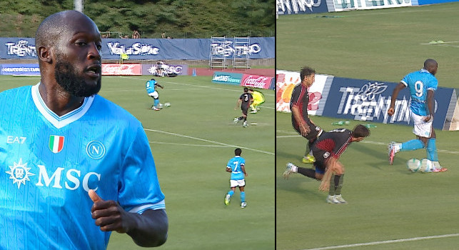 Lukaku-CAM, il tacco e l'assist per il palo di Neres in Napoli-Arezzo: la partita di Big Rom | VIDEO