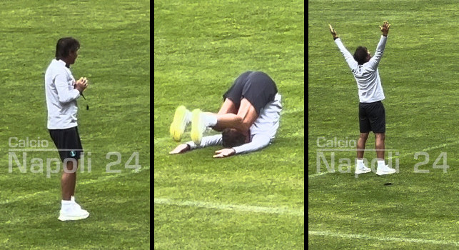 Dare tutto, chiedere tutto: Conte non molla mai! Oltre 40 minuti di lavoro 'personalizzato' e stretching finale in campo | VIDEO CN24