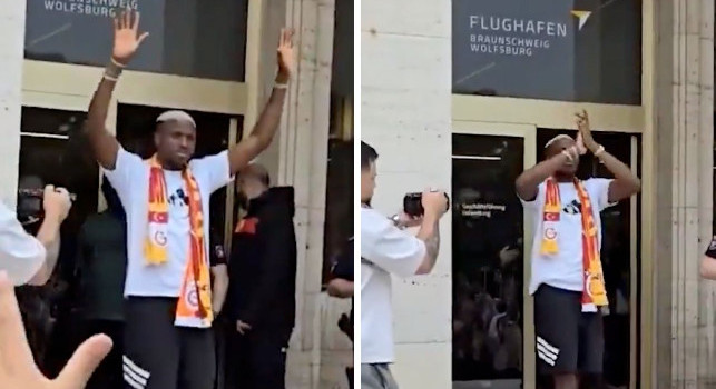 Osimhen in aeroporto a Wolfsburg! Guardate che accoglienza dei tifosi turchi | VIDEO