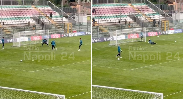 Ritiro Napoli a Castel di Sangro, Milinkovic-Savic on fire! Subito grandi parate | VIDEO CN24