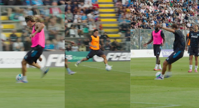 Highlights Napoli a Castel di Sangro, partitella giorno 2: che gol per Raspadori e Neres | VIDEO