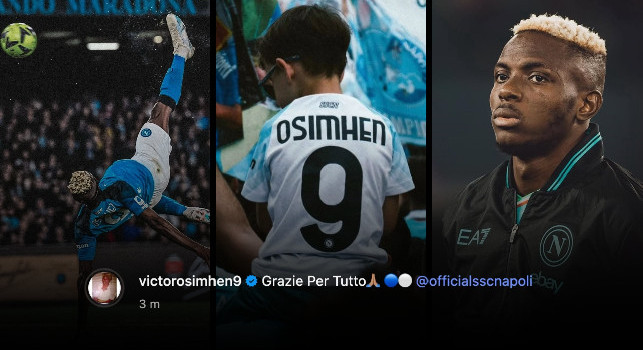 Victor Osimhen dice addio: grazie Napoli
