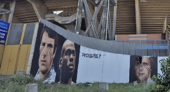 Murales di Jorit allo stadio Maradona: già raffigurati tre ex azzurri! | FOTO