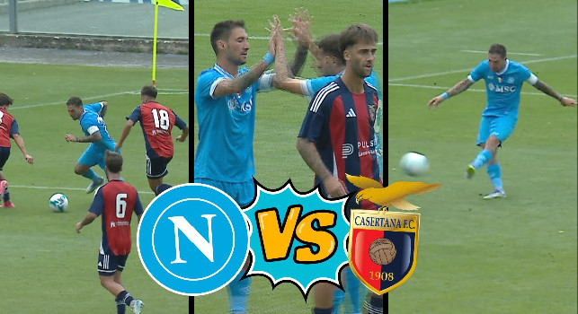 Super gol di Politano in Napoli-Casertana: azione manovrata fantastica degli azzurri! | VIDEO