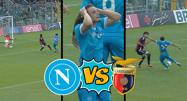 Giuseppe D'Angelo, occasione in Napoli-Casertana per il classe 2006: il portiere gli nega la gioia del gol! | VIDEO