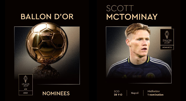 Pallone d'Oro 2025, l'elenco di tutti i candidati: c'è Scott McTominay nella lista dei 30! | FOTO