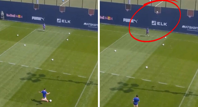 Elmas riesce a fare canestro con i piedi, giocata pazzesca in allenamento | VIDEO