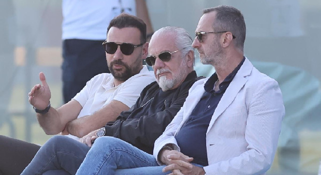 Manna al fianco di De Laurentiis in panchina: colloquio durante l'allenamento | FOTOGALLERY CN24