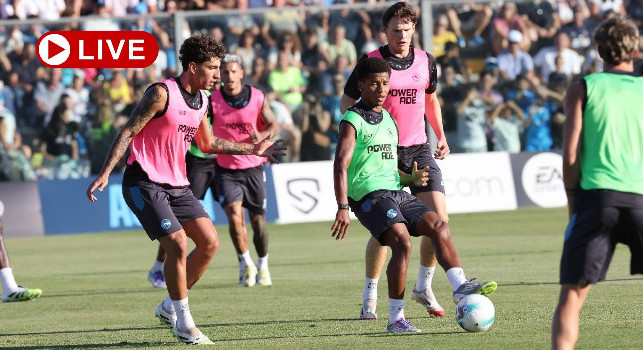 Ritiro Napoli, allenamento pomeridiano open alle telecamere: stadio sold out | DIRETTA VIDEO