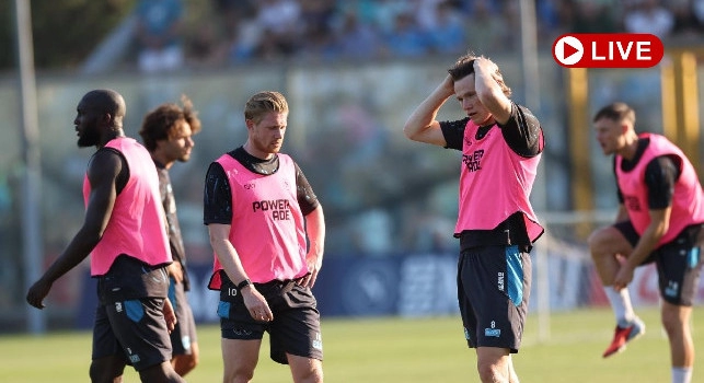 Allenamento Napoli a Castel di Sangro: partitella a due tocchi Blu-Rosa 2-1, la vince Saco con un sinistro sul palo di Milinkovic-Savic! | VIDEO