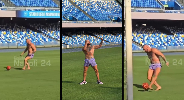 McGregor al Maradona! Conor gioca a calcio allo stadio del Napoli | VIDEO CN24