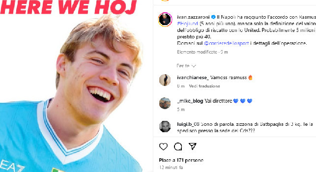 Hojlund-Napoli, CorrSport conferma: accordo trovato, 6 anni di contratto! Cifre e formula dell'affare