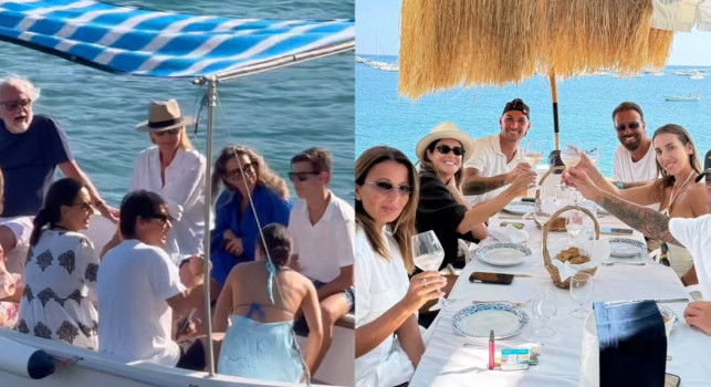 De Laurentiis, Conte e Politano a Ischia! Pranzo e giro in barca | FOTO