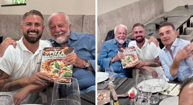De Laurentiis ospite di Diego Vitagliano: in regalo il libro sulla pizza napoletana | FOTO