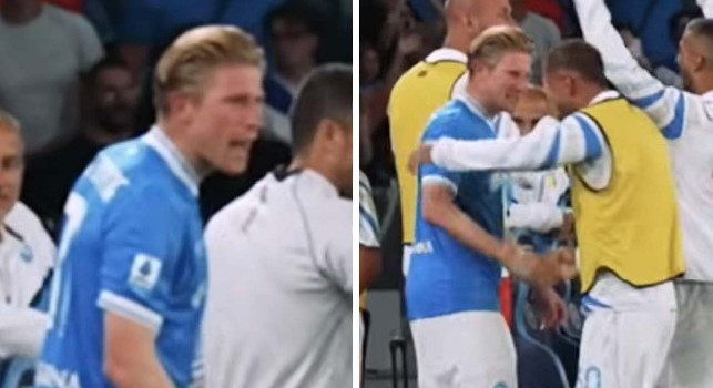 De Bruyne parla già napoletano! Esulta con Mazzocchi e lo chiama Fratm