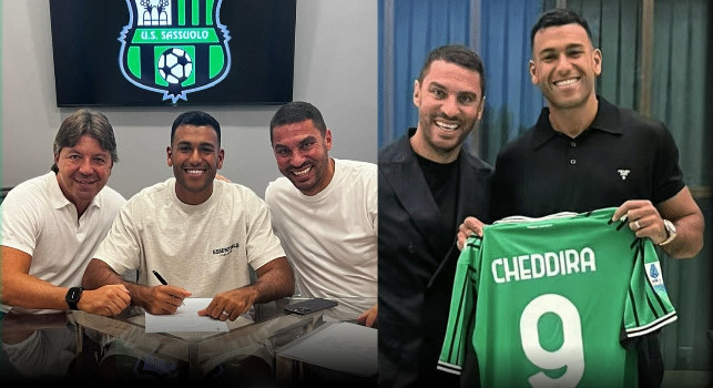 Cheddira, le prime foto dopo la firma col Sassuolo: indosserà la maglia numero 9 | FOTO
