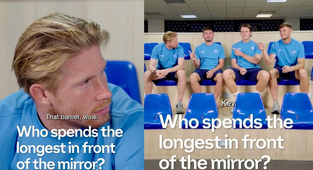 “Chi passa più tempo davanti allo specchio?. Reazione esilarante verso De Bruyne | VIDEO