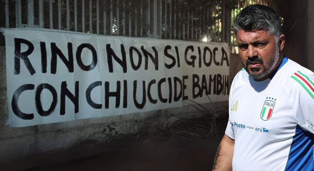 Rino non si gioca con chi uccide bambini, striscione duro per Gattuso a Corigliano | FOTO