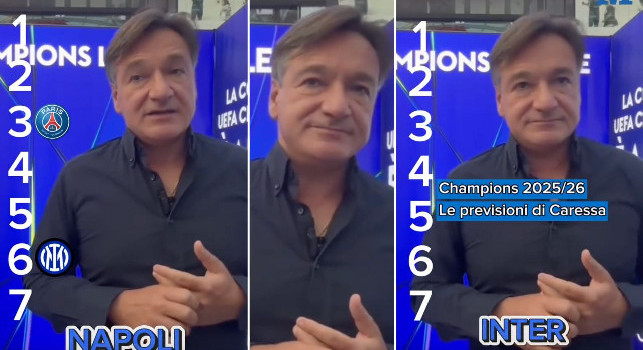 “Il Napoli arriverà al…”. Caressa anticipa la classifica Champions: il pronostico