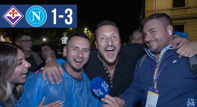 Fiorentina-Napoli 1-3, la reazione dei tifosi azzurri in trasferta nel post partita | VIDEO