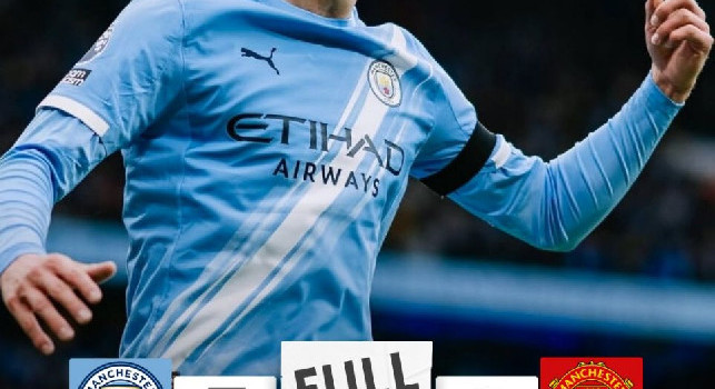 Il City mette paura al Napoli: è straripante nel derby col Manchester Utd, secco 3-0