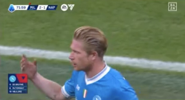 Conte sostituisce De Bruyne: il belga lascia il campo visibilmente contrariato