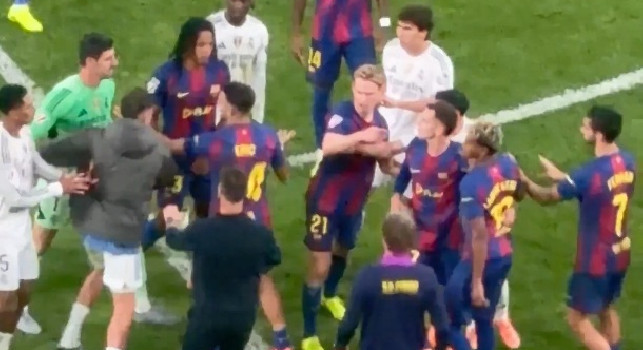Real-Barcellona, Vinicius e Carvajal provocano Yamal: il Clasico finisce in rissa | VIDEO