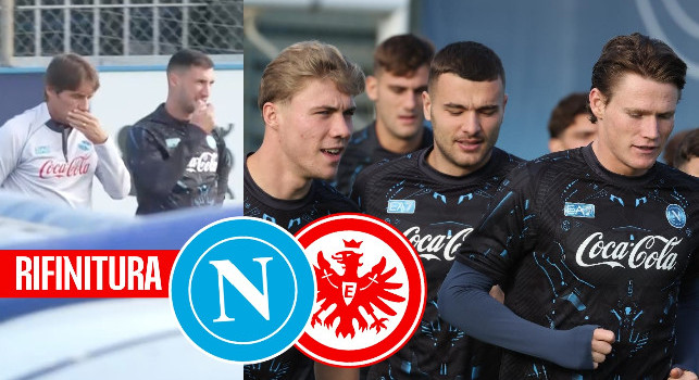 Rifinitura Napoli-Eintracht, due assenze pesanti per Conte nell'ultimo allenamento | VIDEO CN24