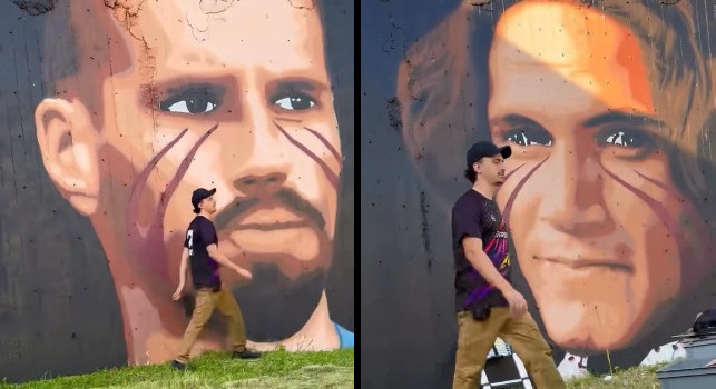 Stadio Maradona di Napoli, terminati i murales di Hamsik e Cavani: l'opera di Jorit mette i brividi! | VIDEO