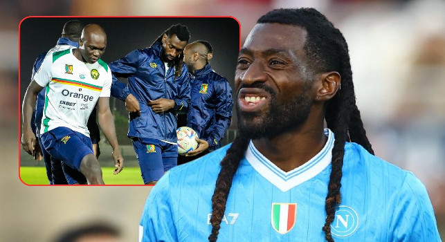 Infortunio Anguissa, le immagini dal Camerun: inizia l'allenamento con la nazionale, poi si ferma | VIDEO