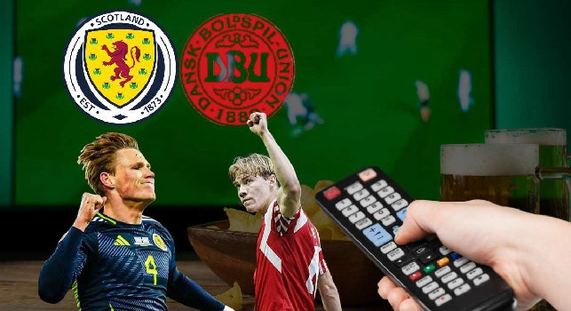 Scozia Danimarca in Tv