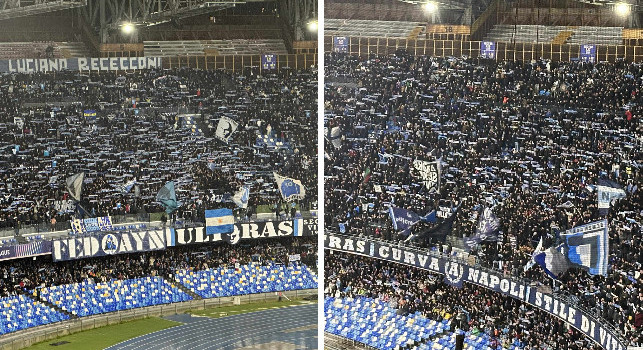 Napoli-Qarabag, sciarpata da brividi e cori per Maradona al minuto 10 | VIDEO