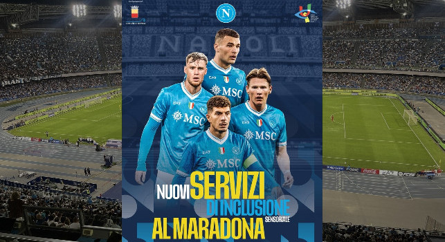 UFFICIALE - Napoli-Juventus, nuovo progetto per i tifosi con disabilit&agrave;: due nuovi servizi, splendida iniziativa