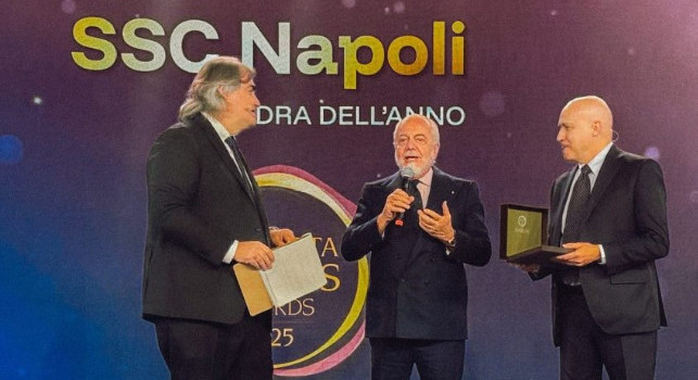 Siparietto De Laurentiis-Pardo ai Gazzetta Sports Awards