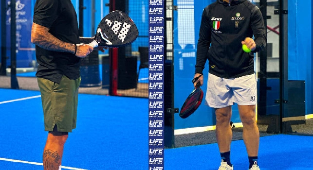 Allan torna a Napoli: sfida con Calaiò al Life Padel Club Adidas | VIDEO