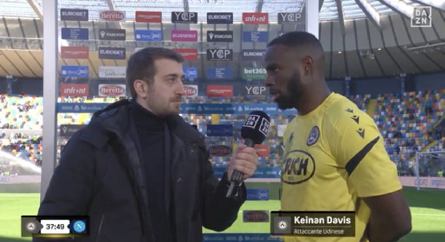 Udinese, Davis: Tocco di mano? Non ricordo, &egrave; stato tutto veloce