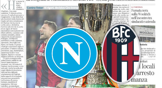 Sapete chi volevano in finale?. Supercoppa col Napoli, da Bologna pizzicano cos&igrave;