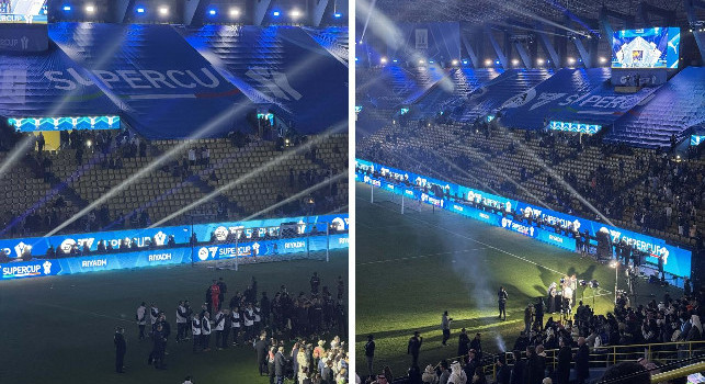 Napoli premiato in campo, ma la situazione allo stadio &egrave; deprimente | FOTO