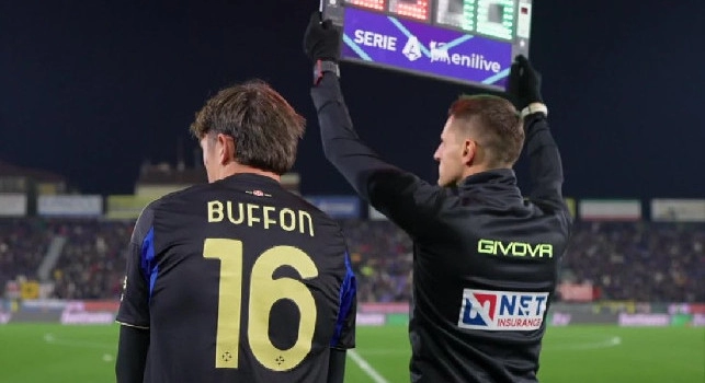 Louis Buffon in campo contro la Juventus: mamma Seredova presente