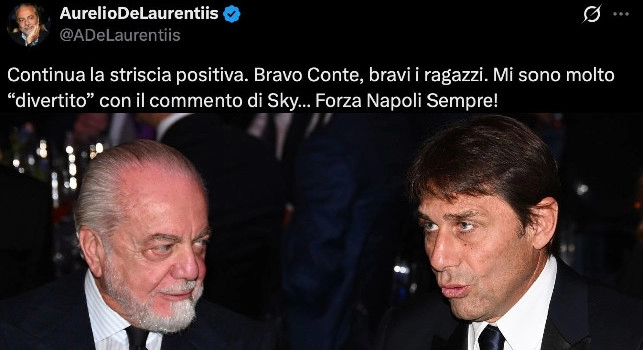 Divertito col commento Sky, quella di De Laurentiis non era una battuta: svelato cosa intendeva