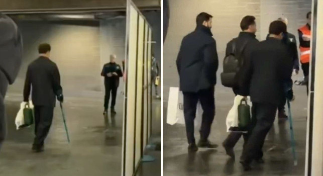 Neres lascia l'Olimpico in stampelle: svelata la diagnosi del suo infortunio, Conte preoccupato | VIDEO