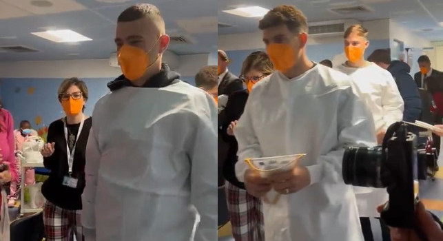 Di Lorenzo, Buongiorno e Beukema al Santobono: regali ai bambini. Nota SSC Napoli | VIDEO