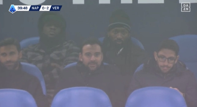 Napoli-Verona, quattro infortunati in tribuna al Maradona | FOTO
