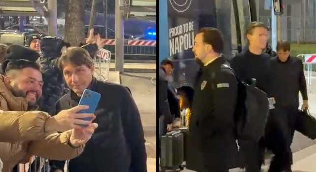 Inter-Napoli, gli azzurri sono arrivati a Milano... senza Neres! Entusiasmo dei tifosi | VIDEO