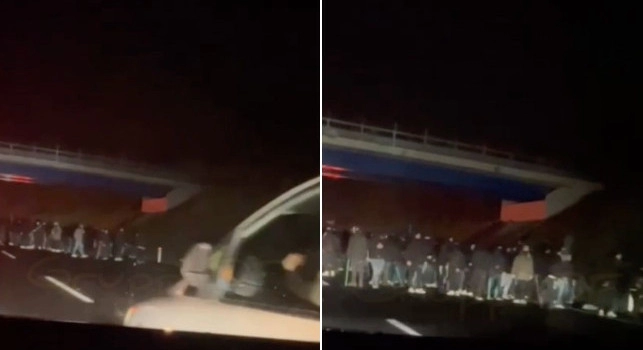 Ultras laziali attendono quelli del Napoli con mazze e coltelli: spuntano altre immagini | VIDEO